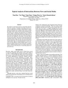 Topical Analysis of Interactions Between News and Social Media Ting Hua,