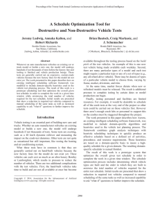 A Schedule Optimization Tool for Destructive and Non-Destructive Vehicle Tests