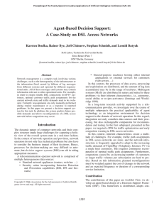 Agent- ased Decision Support: A Case-Study on DSL Access Networks