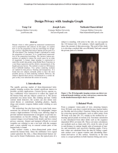 Design Privacy with Analogia Graph Yang Cai Joseph Laws