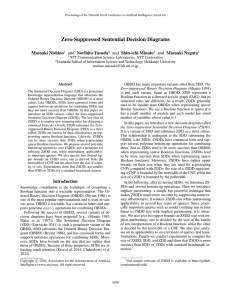 Zero-Suppressed Sentential Decision Diagrams Masaaki Nishino and Norihito Yasuda and Shin-ichi Minato