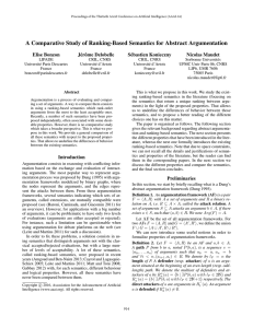 A Comparative Study of Ranking-Based Semantics for Abstract Argumentation Elise Bonzon