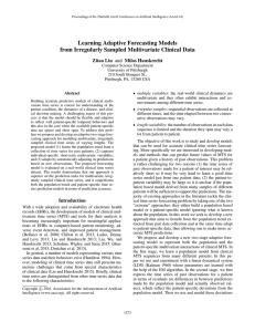 Learning Adaptive Forecasting Models from Irregularly Sampled Multivariate Clinical Data