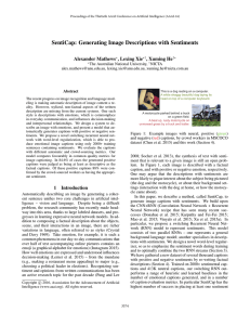 SentiCap: Generating Image Descriptions with Sentiments Alexander Mathews , Lexing Xie