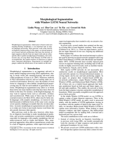 Morphological Segmentation with Window LSTM Neural Networks