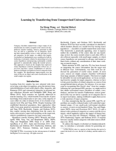 Learning by Transferring from Unsupervised Universal Sources