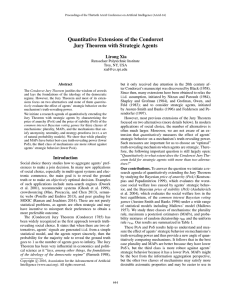 Quantitative Extensions of the Condorcet Jury Theorem with Strategic Agents Lirong Xia