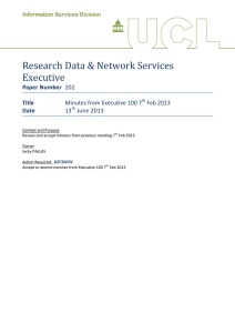 Research Data &amp; Network Services Executive Paper Number Title