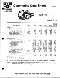 Commodity Sheet Data Turkeys