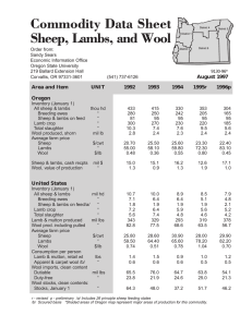 Commodity Data Sheet Sheep, Lambs, and Wool August 1997