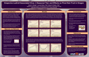 Grapevine Leafroll Associated Virus -3 Seasonal Titer and Effects on... Sarah K. Wright , Laurent Deluc, PhD , Robert R. Martin, PhD