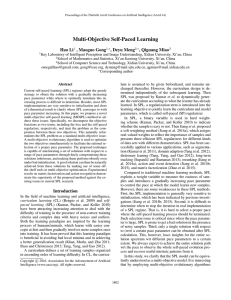 Multi-Objective Self-Paced Learning Hao Li , Maoguo Gong , Deyu Meng