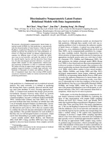 Discriminative Nonparametric Latent Feature Relational Models with Data Augmentation Bei Chen