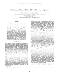 Ad Auctions and Cascade Model: GSP Inefﬁciency and Algorithms