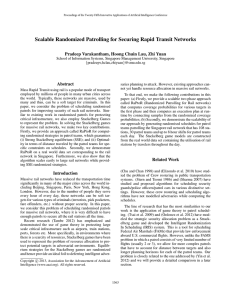 Scalable Randomized Patrolling for Securing Rapid Transit Networks Abstract