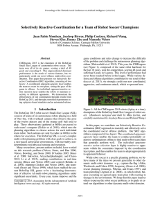 Selectively Reactive Coordination for a Team of Robot Soccer Champions