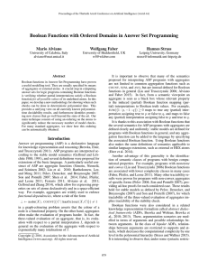Boolean Functions with Ordered Domains in Answer Set Programming Mario Alviano