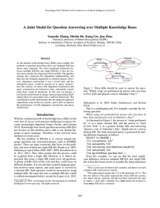 A Joint Model for Question Answering over Multiple Knowledge Bases