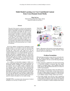 Multi-Modal Learning over User-Contributed Content from Cross-Domain Social Media Wen-Yu Lee