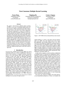 Veto-Consensus Multiple Kernel Learning Yuxun Zhou Ninghang Hu Costas J. Spanos