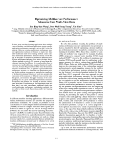 Optimizing Multivariate Performance Measures from Multi-View Data Jim Jing-Yan Wang