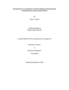 Development of a Colorimetric Test Kit to Determine Enzymatically