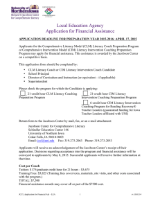 Local Education Agency Application for Financial Assistance