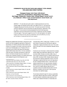 SYNERGISTIC USE OF FIA PLOT DATA AND LANDSAT 7 ETM+... FOR LARGE AREA FOREST MAPPING Chengquan Huang