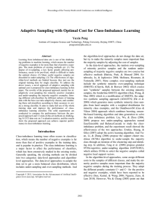 Adaptive Sampling with Optimal Cost for Class-Imbalance Learning Yuxin Peng