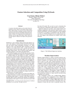 Feature Selection and Composition Using PyOracle Greg Surges, Shlomo Dubnov