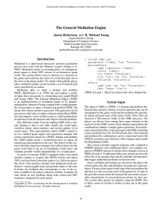 The General Mediation Engine Justus Robertson and R. Michael Young