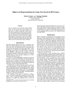 High-Level Representations for Game-Tree Search in RTS Games
