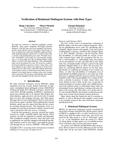 Verification of Relational Multiagent Systems with Data Types Diego Calvanese Marco Montali