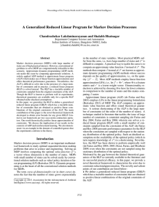 A Generalized Reduced Linear Program for Markov Decision Processes