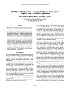 Model-Based Reinforcement Learning in Continuous Environments Using Real-Time Constrained Optimization