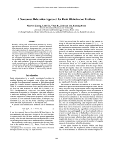 A Nonconvex Relaxation Approach for Rank Minimization Problems