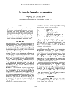 On Computing Explanations in Argumentation Xiuyi Fan and Francesca Toni