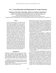 New -Norm Relaxations and Optimizations for Graph Clustering  Feiping Nie