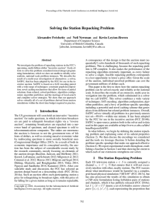 Solving the Station Repacking Problem