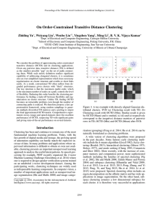 On Order-Constrained Transitive Distance Clustering Zhiding Yu , Weiyang Liu , Wenbo Liu