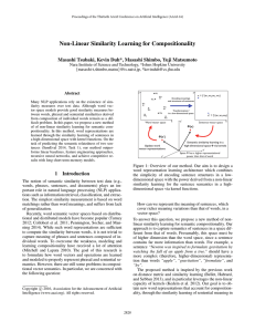Non-Linear Similarity Learning for Compositionality Abstract