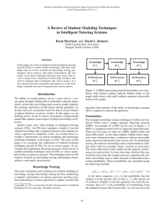A Review of Student Modeling Techniques in Intelligent Tutoring Systems