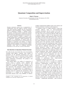Quantum Composition and Improvisation Dale E. Parson