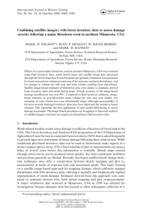 Combining satellite imagery with forest inventory data to assess damage