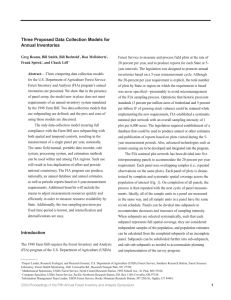 Three Proposed Data Collection Models for Annual Inventories