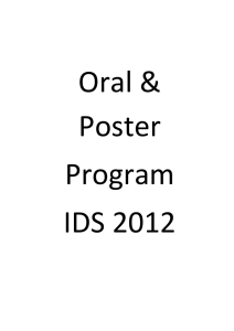 Oral &amp; Poster Program