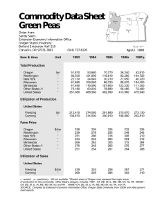 Commodity Data Sheet Green Peas