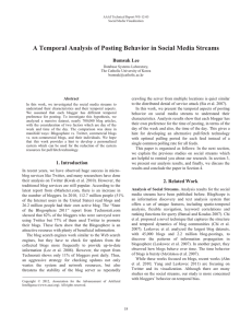 A Temporal Analysis of Posting Behavior in Social Media Streams