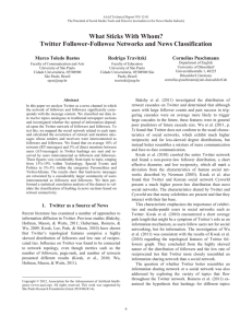 What Sticks With Whom? Twitter Follower-Followee Networks and News Classification