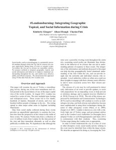 #Londonsburning: Integrating Geographic
